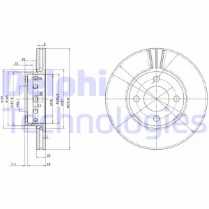 Тормозной диск BG2748 DELPHI
