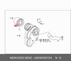 Фильтр воздушный A0030945104 MERCEDES BENZ