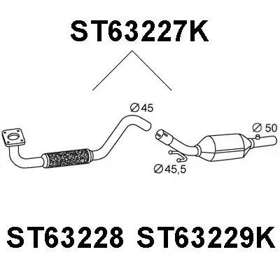 Катализатор ST63227K VENEPORTE