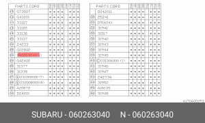Деталь 060263040 SUBARU