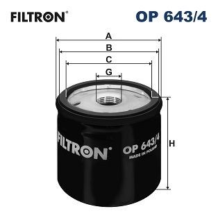 Фильтр масляный двигателя OP 643/4 FILTRON