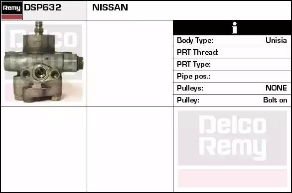 Гидравлический насос, рулевое управление DSP632 DELCO REMY