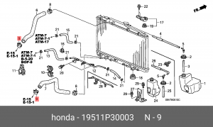 Крепление 19511P30003 HONDA