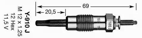 Свеча накаливания 3617 NGK NTK