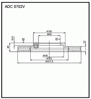 Диск тормозной ADC0702V ALLIED NIPPON