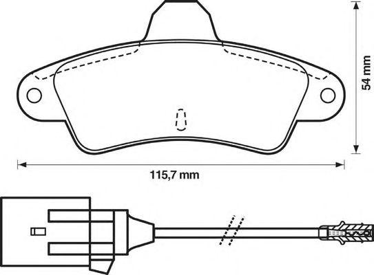 Комплект тормозных колодок, диско 571755B BENDIX JURID