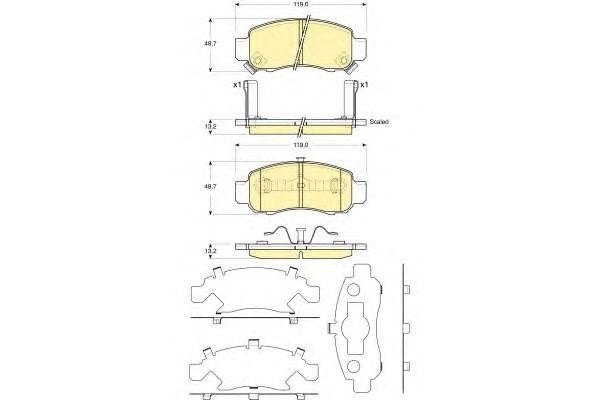 Комплект тормозных колодок, диско 6133769 GIRLING