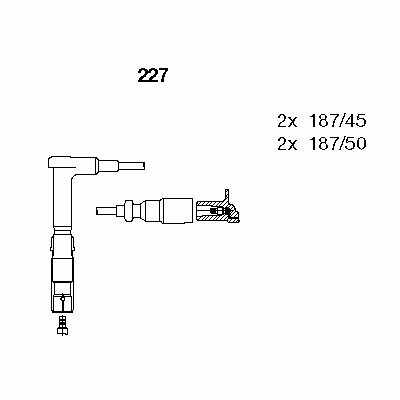 Ккомплект проводов зажигания 227 BREMI