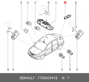 Заглушка деталей кузова 7700429418 RENAULT