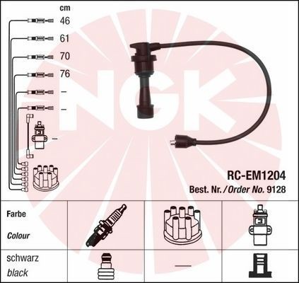 Ккомплект проводов зажигания 9128 NGK NTK