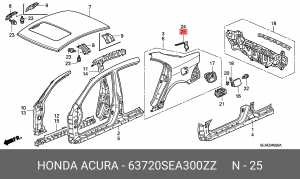 Желоб водосточный 63720SEA300ZZ HONDA