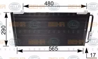 Конденсатор, кондиционер 8FC351035641 HELLA