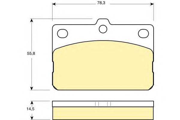 Комплект тормозных колодок, диско 6101389 GIRLING