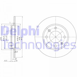 Тормозной диск BG2800 DELPHI