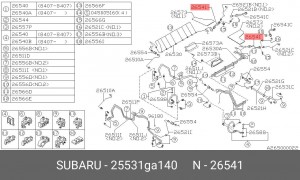 Тормозной шланг 25531GA140 SUBARU