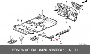 Накладка порога 84261S9A003ZA HONDA