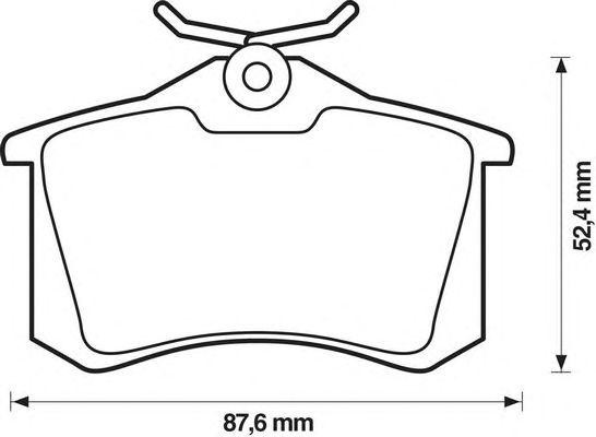 Комплект тормозных колодок, диско 571906B BENDIX JURID