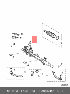 Рулевой механизм QAB102452 MG ROVER LAND ROVER