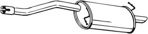Глушитель выхлопных газов конечный 154-123 BOSAL
