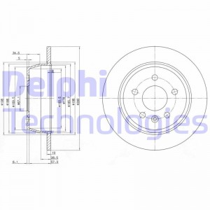 Тормозной диск BG3241 DELPHI