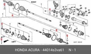 ШРУС 44014S3VA61 HONDA