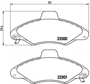 Комплект тормозных колодок, диско P24045 BREMBO