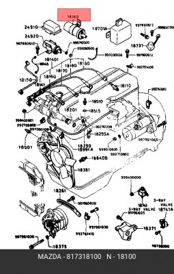 Катушка зажигания 8173-18-100 MAZDA