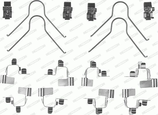 Комплектующие, колодки дискового тормоза FBA451 FERODO