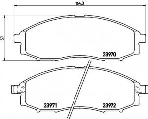 Комплект тормозных колодок, диско P56049 BREMBO