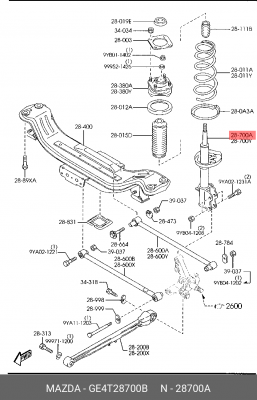Амортизатор GE4T28700B MAZDA