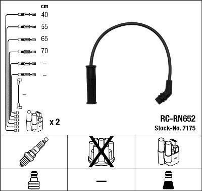 Ккомплект проводов зажигания RC-RN652 NGK NTK