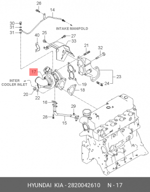Компрессор, наддув 2820042610 HYUNDAI KIA