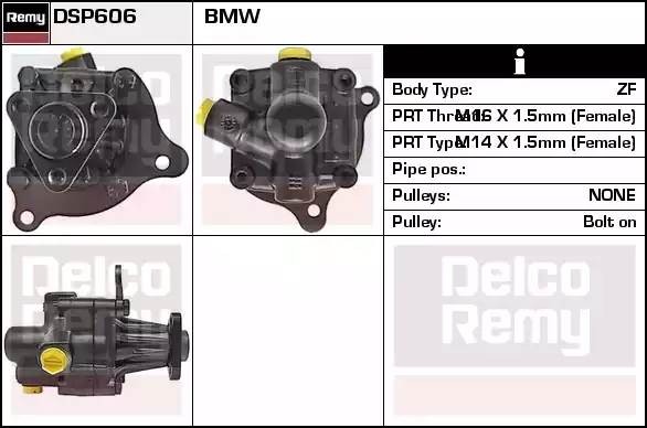 Гидравлический насос, рулевое управление DSP606 DELCO REMY