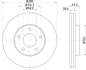 Тормозной диск MDC1578 MINTEX