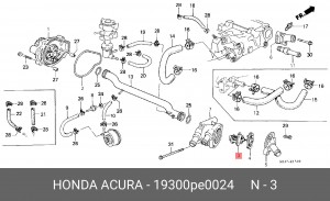Термостат, охлаждающая жидкость 19300PE0024 HONDA