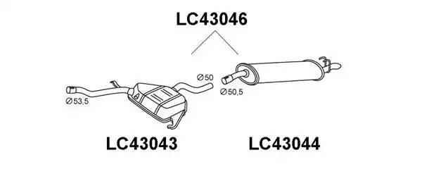 Глушитель выхлопных газов конечный LC43046 VENEPORTE