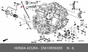 Щуп маслоизмерительный КПП 25610R36003 HONDA