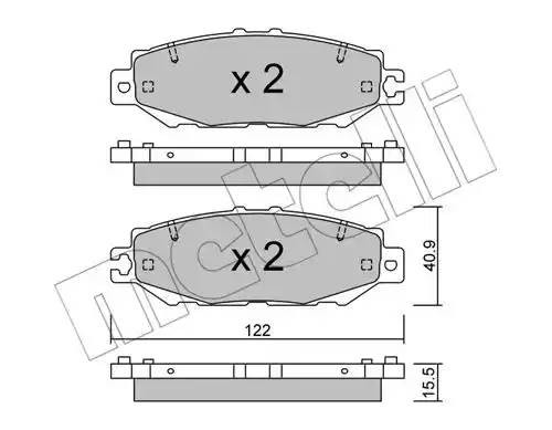 Комплект тормозных колодок, диско 22-0759-1 METELLI