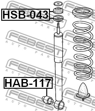 Сайлентблок HAB-117 FEBEST