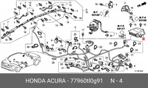 Блок управления электронный 77960TL0G91 HONDA
