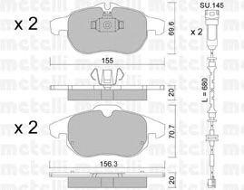Комплект тормозных колодок, диско 2205400K METELLI