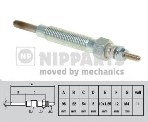 Свеча накаливания J5710503 H B JAKOPARTS NIPPARTS