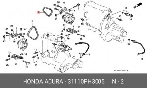 Поликлиновой ремень 31110PH3005 HONDA