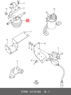 Регулятор давления подачи топлива 6 116 106 FORD