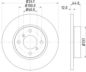 Тормозной диск MDC1490 MINTEX