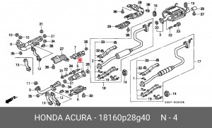 Катализатор 18160P28G40 HONDA