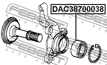 Подшипник ступицы колеса DAC38700038 FEBEST