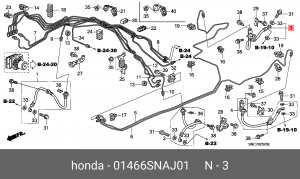 Шланг тормозной 01466SNAJ01 HONDA