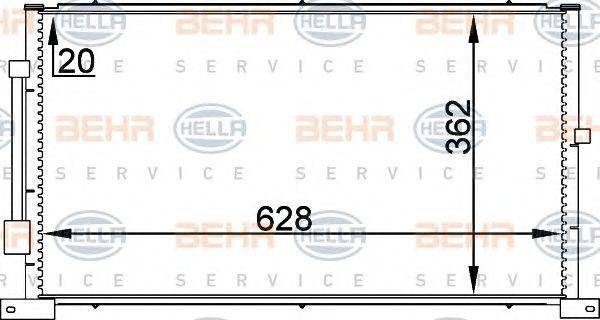 Конденсатор, кондиционер 8FC351038711 HELLA