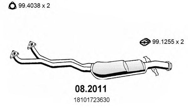 Предглушитель выхлопных газов 082011 ASSO
